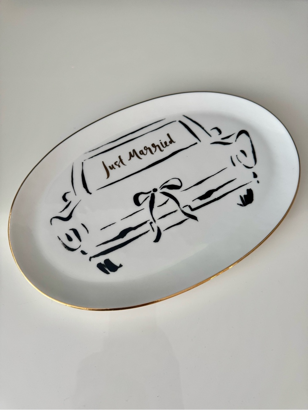 NWT kate spade New York "Just Married" 10.5-Inch Oblong Catchall Tray